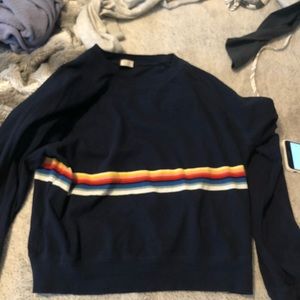 rainbow navy crewneck brandy melville